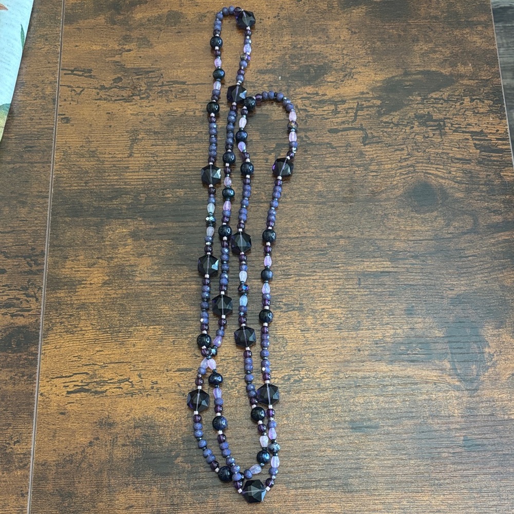 Elegant Purple Beaded Necklace